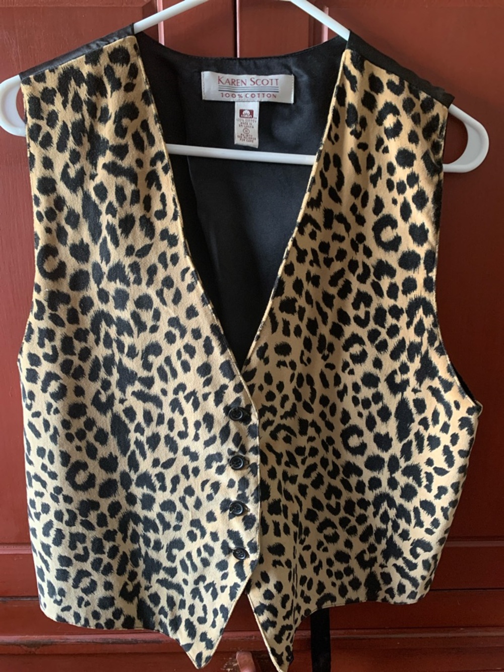 Karen Scott Leopard Print Vest Women’s M